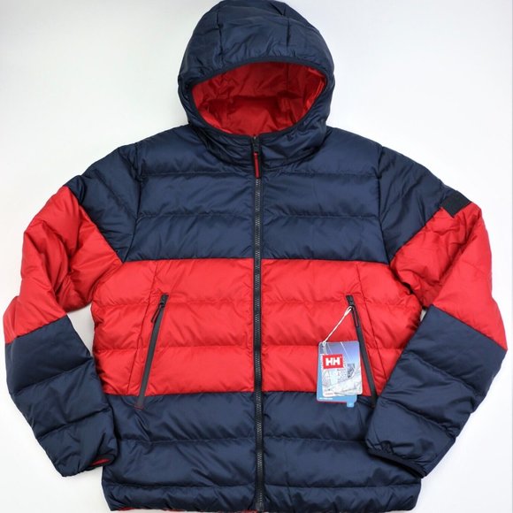 New HELLY HANSEN RWB Reversible Down Jacket Men's Size Large PrimaLoft HH - Picture 16 of 16